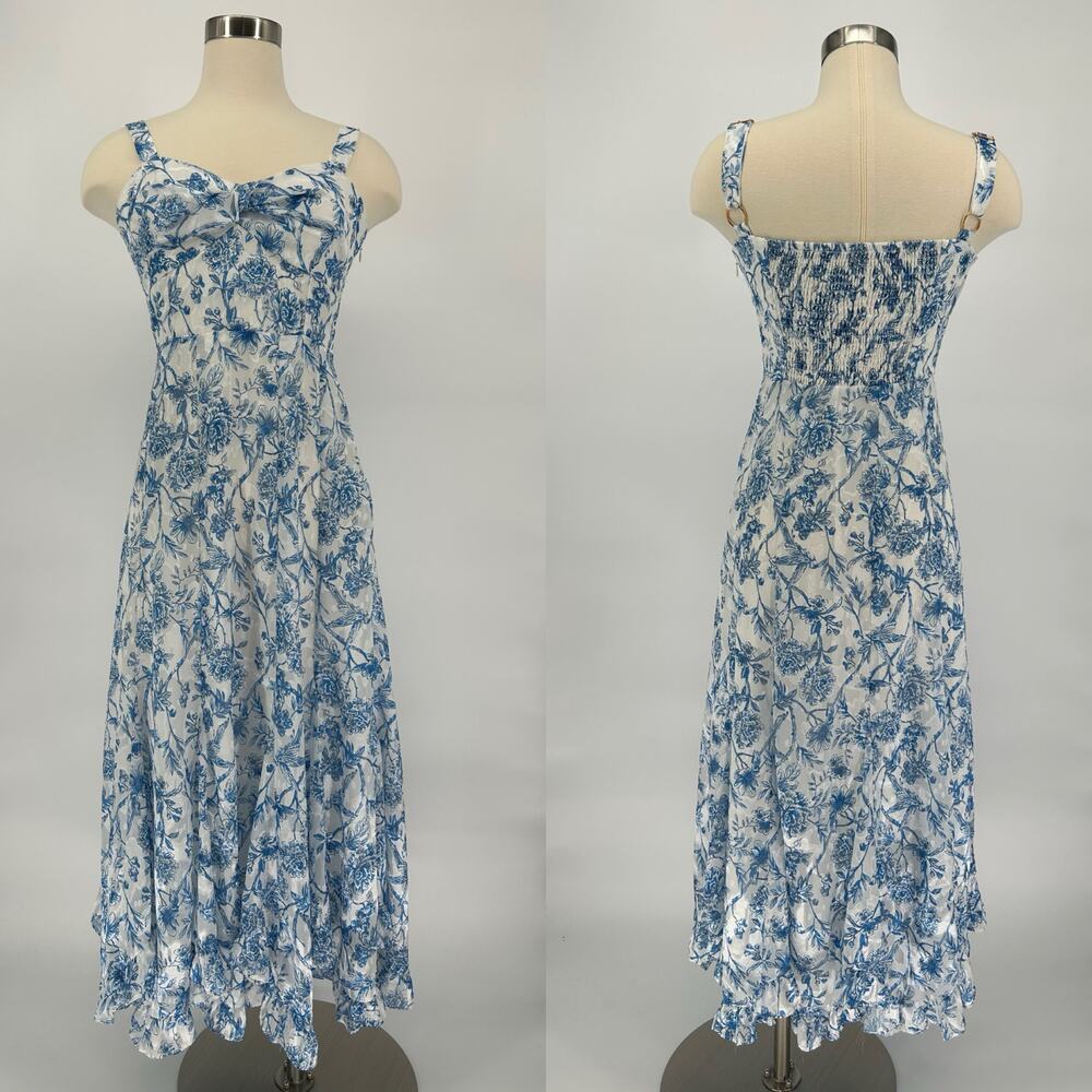 Hutch Blue and White Floral Mini Dress